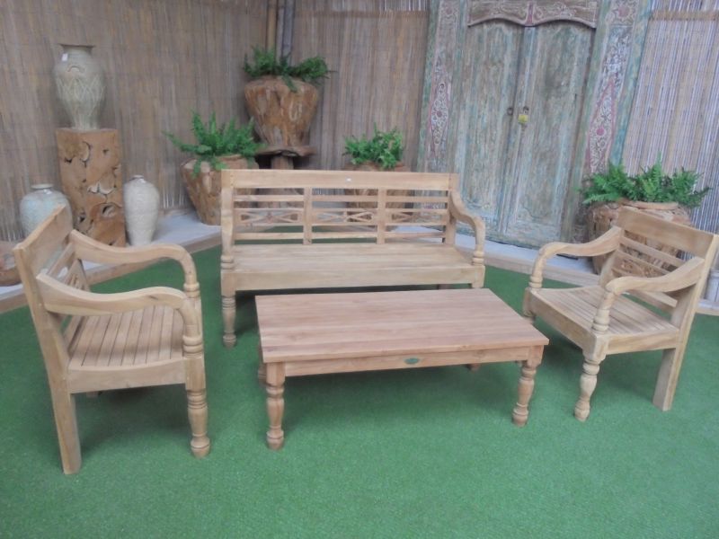 Teak Station Tuinset bestellen via Outlet232 Teak Tuinset